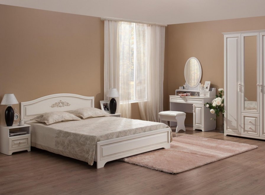 Спальный гарнитур Белла белый/ джелато софт (комплектация 2)