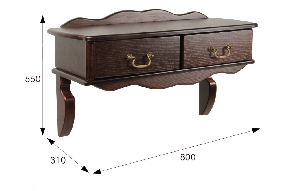 Консоль настенная Берже 20 темно-коричневая