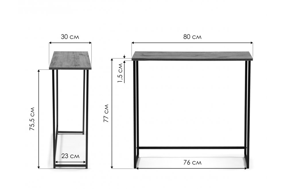 Консольный столик Феот 80х30х77 дуб велингтон