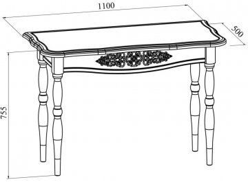 Туалетный столик Ассоль АС-3638 с зеркалом