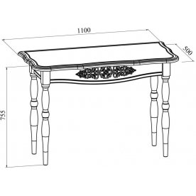Туалетный столик Ассоль плюс АС-3638 с зеркалом
