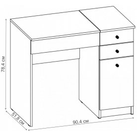 Туалетный столик Лотос-3 ТС.011.900-01