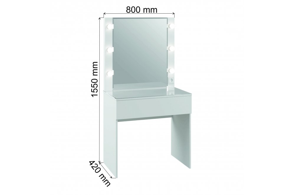 Туалетный столик Мадера лдсп белый