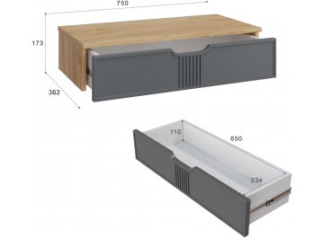 Туалетный столик ЭЛ-22 подвесной