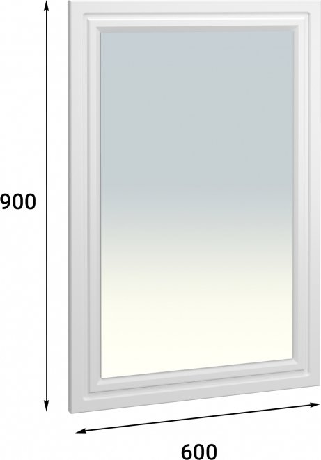 Зеркало Монблан МБ-41 белое дерево