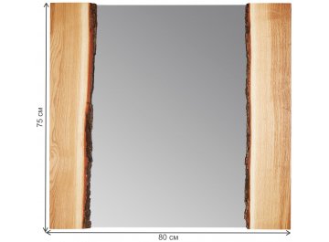 Зеркало Дуб с корой V20065