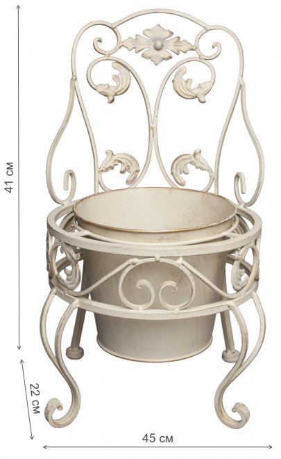 Подставка кашпо Градия белая