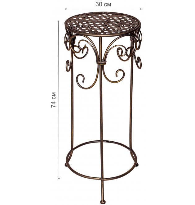 Подставка круглая большая Ванкувер бронзовая