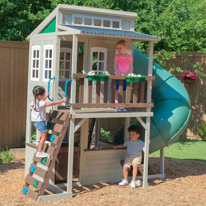 Детский домик Игровая площадка с горкой