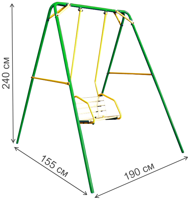 Качели Лидер 1-02 зеленые