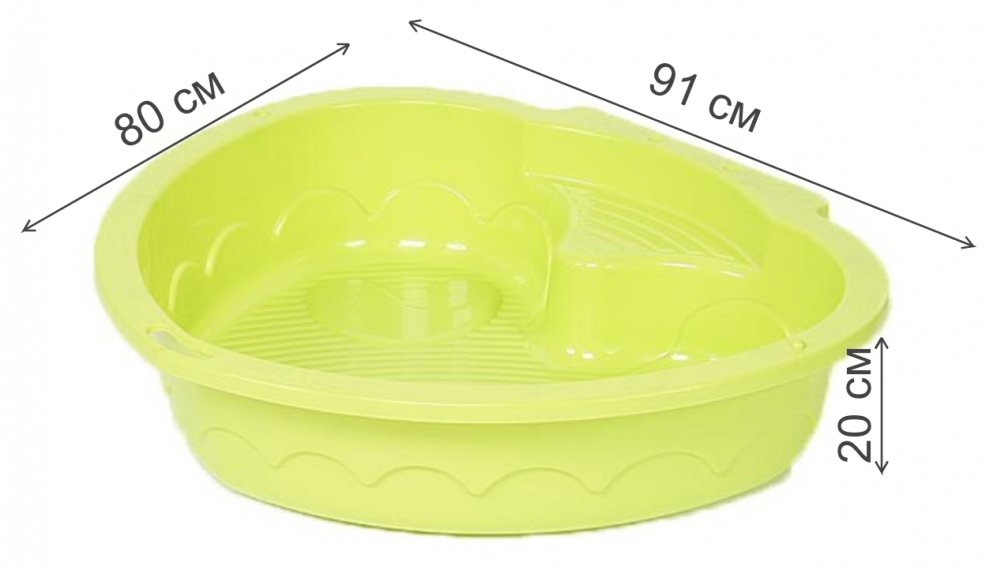 Песочница-бассейн Сердечко 434 светло-зелёная