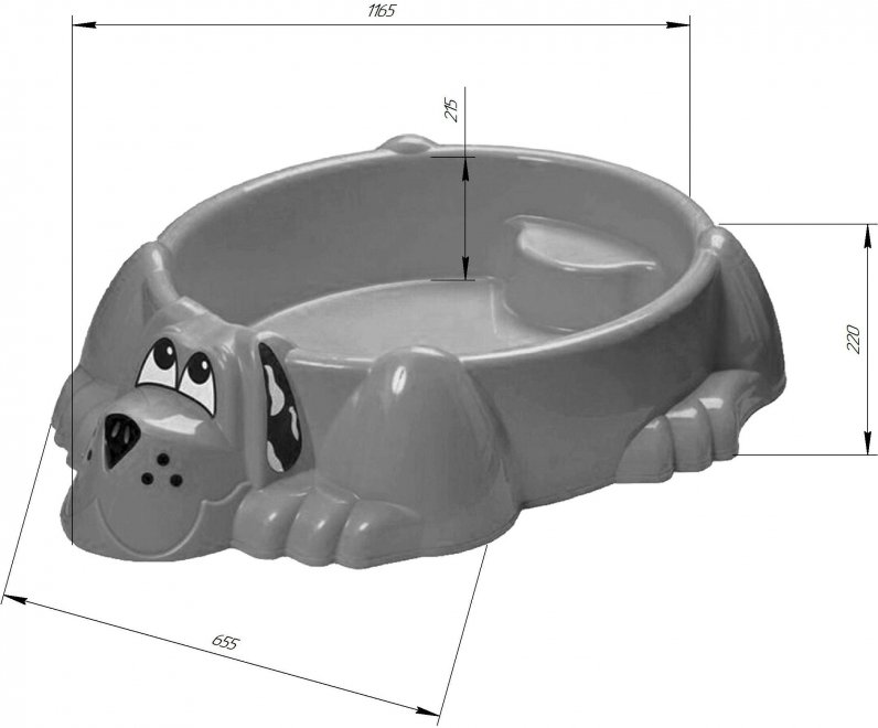 Песочница Sheffilton Kids Собачка 373 зеленый