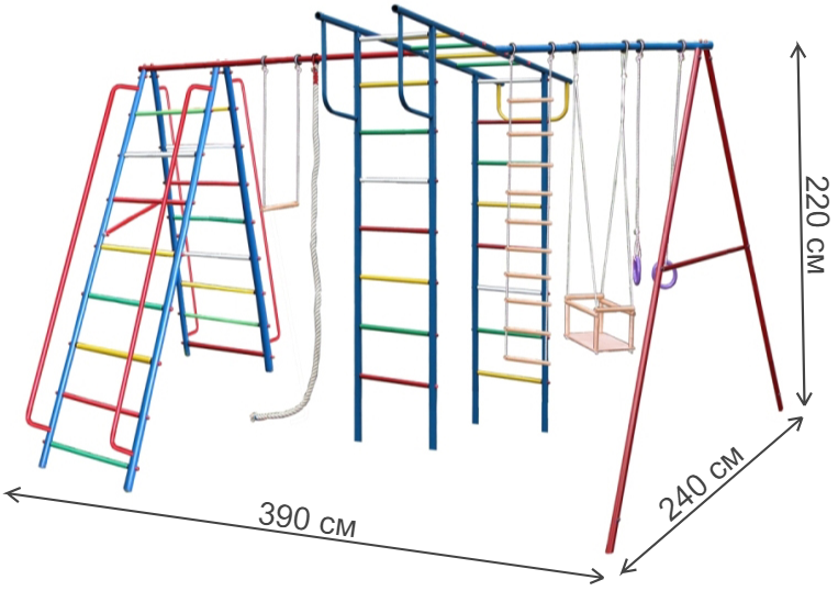 Детский спортивный комплекс Вертикаль-А1+П макси