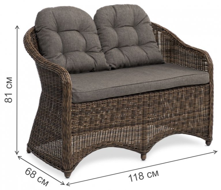 Диван Judith коричневый