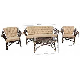 Комплект для отдыха из ротанга Дольчевита XL