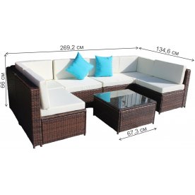 Комплект для отдыха из ротанга Элеон