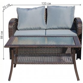 Комплект для отдыха из ротанга Норд