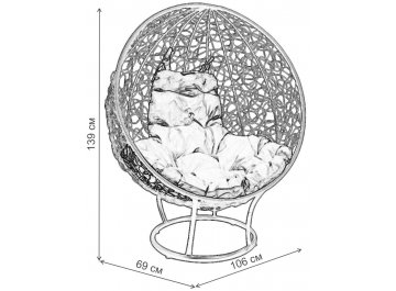 Кресло из ротанга Круг