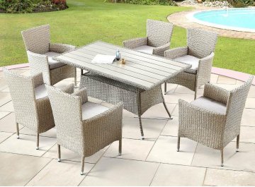 Обеденный комплект из ротанга AFM-195-6Pcs