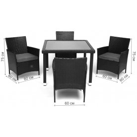 Обеденный комплект из ротанга mod. 210036