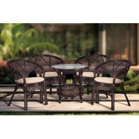 Обеденный комплект из ротанга Pelangi 02/15