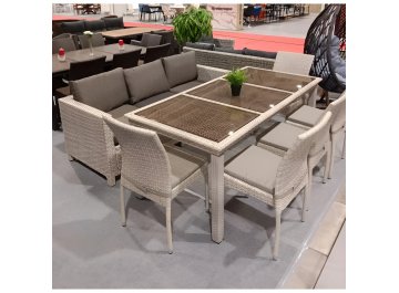 Обеденный комплект из ротанга T365/S65/Y380C-W85 8PCS