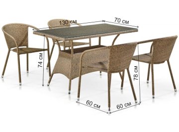 Обеденный комплект T198D/Y137C-W56 4+1