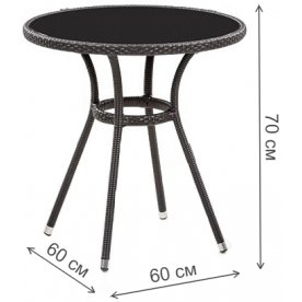 Стол из ротанга Кафе мини