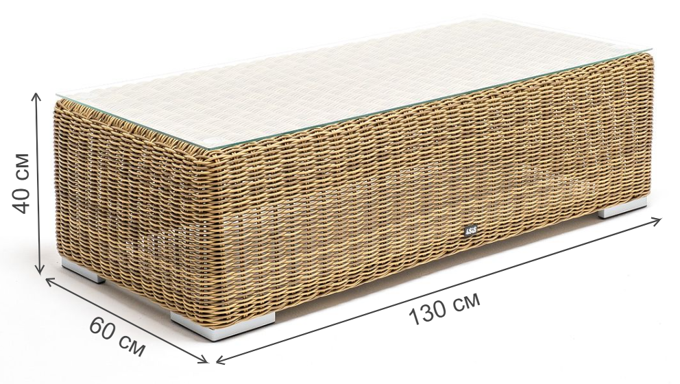 Журнальный стол Кэсон соломенный