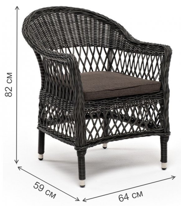 Кресло Аллегра графит