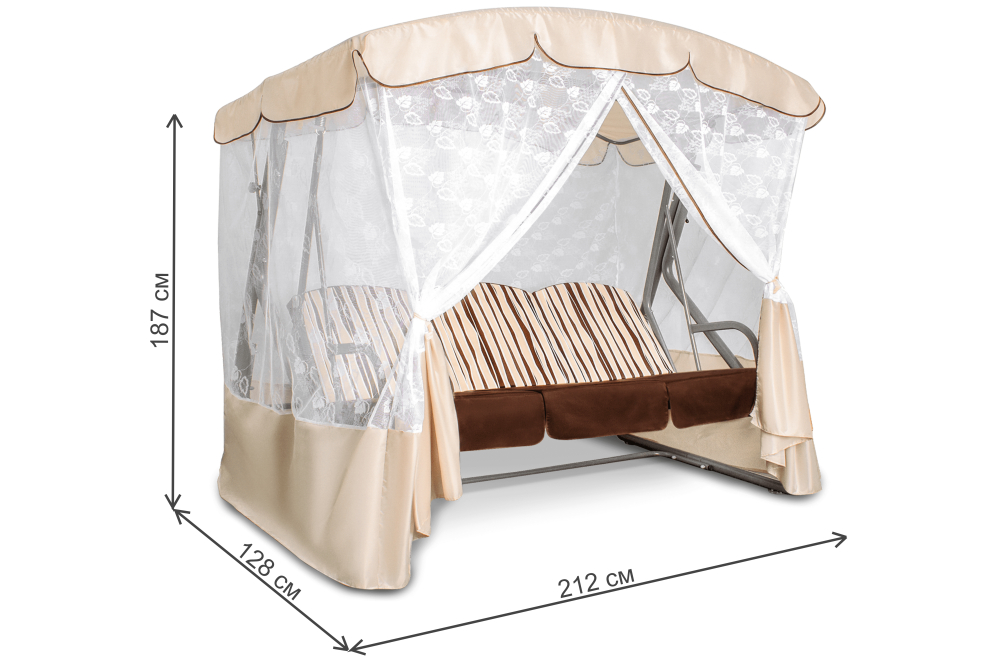 Качели садовые Оазис Премиум шоколад