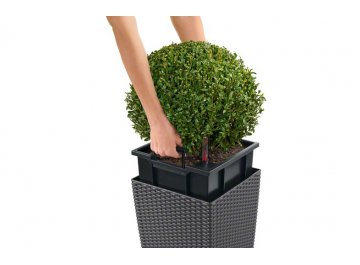 Кашпо Lechuza 15372 CUBE Cottage 30 Гранит