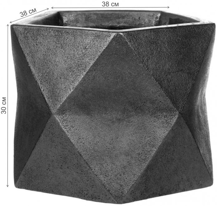 Кашпо Геометри Ромб DSQUARE38-GLD W38 L38 H30 cm золото