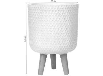 Кашпо Ханни Круглое HON-CLNDR-BLK-25