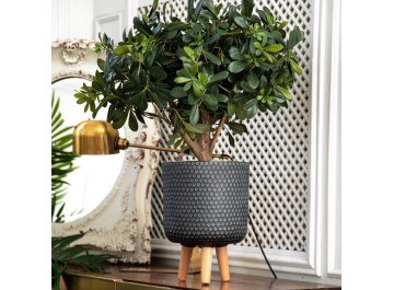 Кашпо Ханни Круглое HON-CLNDR-BLK-25