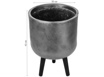 Кашпо Конкрит SMT-RND-30-SLV