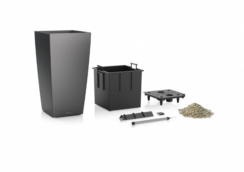 Кашпо Lechuza 18161 CUBICO 50 Белый блестящий