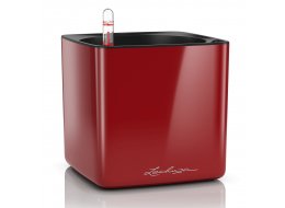 Кашпо Кьюб Глосси 16 ярко-красное