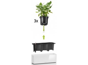 Кашпо Кьюб Glossy Triple