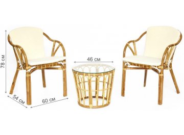 Кофейный комплект из ротанга Akira