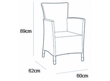 Комплект Keter Rosario balcony set плетеный