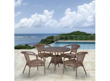 Обеденный комплект 4+1 T220CT Y32-W56 4Pcs плетеный