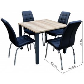 Обеденный комплет из металла Лори