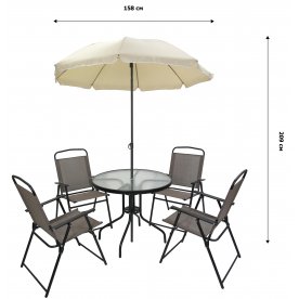 Обеденный комплет из металла Ялта