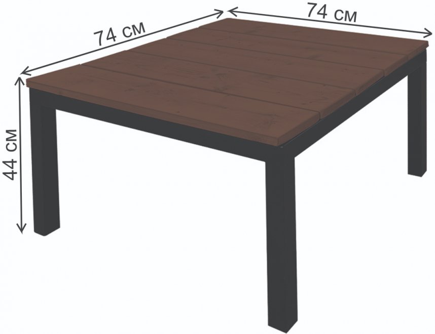 Деревянный стол Квадратный