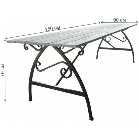 Деревянный стол Садовый 1,5 м