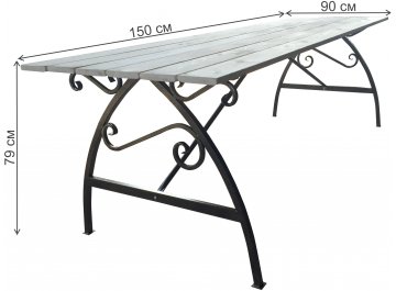 Деревянный стол Садовый 1,5 м