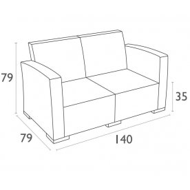 Пластиковый диван 234/832-4881/П2