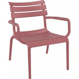 Кресло лаунж пластиковое Paris Lounge марсала