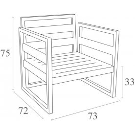 Пластиковое кресло Mykonos